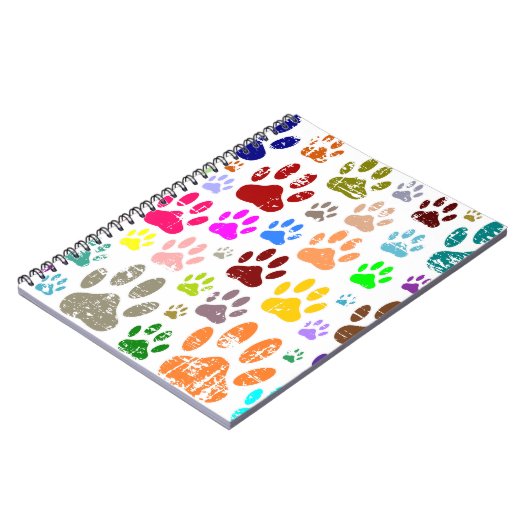 Kleurkleurige dog verven afdrukken notitieboek (Linkerzijde)