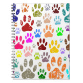 Kleurkleurige dog verven afdrukken notitieboek (Voorkant)
