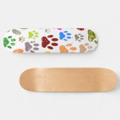 Kleurkleurige dog verven afdrukken persoonlijk skateboard (Horizontaal)