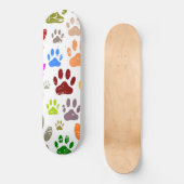 Kleurkleurige dog verven afdrukken persoonlijk skateboard (Voorkant)