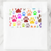 Kleurkleurige dog verven afdrukken rechthoekige sticker (Tas)