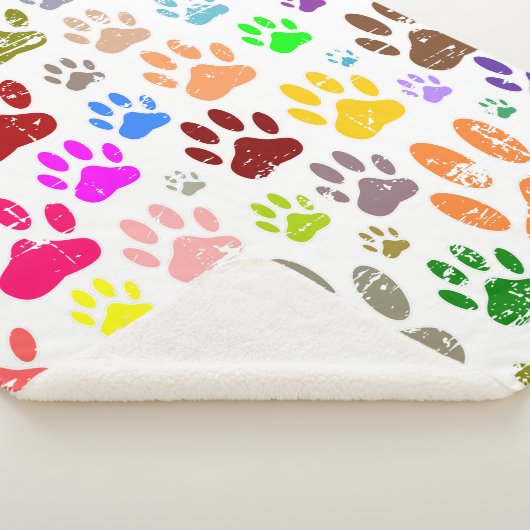 Kleurkleurige dog verven afdrukken sherpa deken (3/4)
