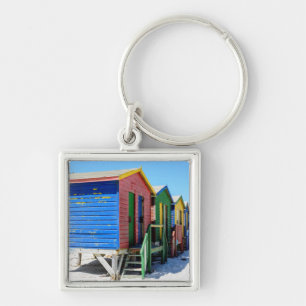 Kleurkleurige doorbraakhutten sleutelhanger