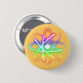 Kleurkleurige gloeiend Atom - Button (Voorkant /achterkant)