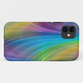 Kleurkleurige gradiëntstralen - blauw Case-Mate iPhone case (Achterkant (horizontaal))