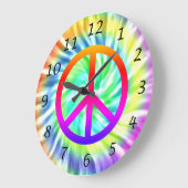 Kleurkleurige kleurstofkleuringsmuur grote klok (Hoek)