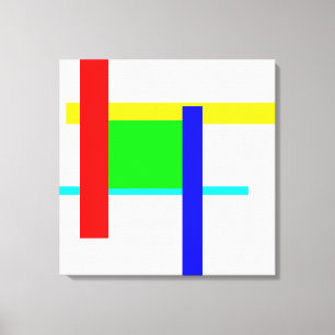 Kleurkleurige knug canvas afdruk