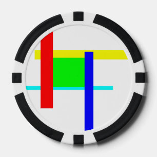 Kleurkleurige knug poker chips