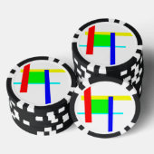 Kleurkleurige knug poker chips (Opstapeling)