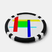 Kleurkleurige knug poker chips (Enkel)