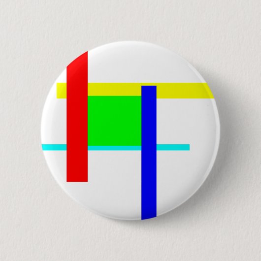 Kleurkleurige knug ronde button 5,7 cm (Voorkant)