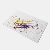 Kleurkleurige muzieksplater Deurklep Deurmat (Schuin)