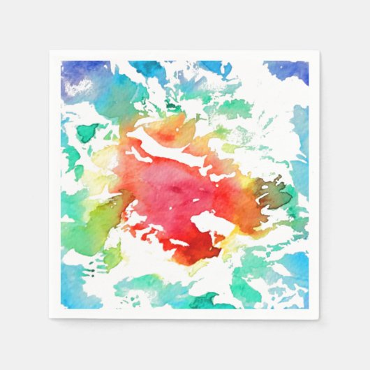 Kleurkleurige regenboog servet (Voorkant)