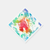 Kleurkleurige regenboog servet (Hoek)