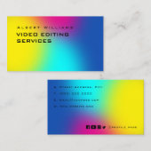 Kleurkleurige verlooptonen visitekaartje (Voorkant / Achterkant)