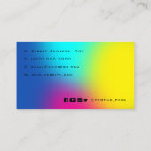 Kleurkleurige verlooptonen visitekaartje (Achterkant)