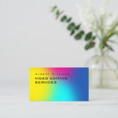 Kleurkleurige verlooptonen visitekaartje (Staand voorkant)
