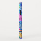 Kleurkleurige witte bloementypatronen Case-Mate iPhone case (Achterkant/rechts)