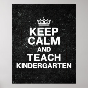 Kleurkleuterschool in kalm houden Poster
