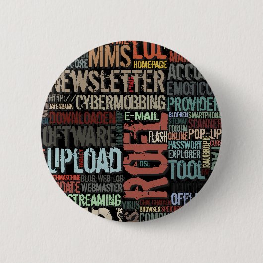 Kleurknop computerwoordenboek ronde button 5,7 cm (Voorkant)