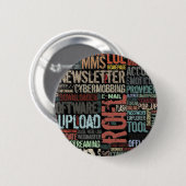 Kleurknop computerwoordenboek ronde button 5,7 cm (Voorkant /achterkant)