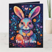 Kleurkonijn aangepaste tekst kaart (Voorkant)