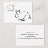 Kleurkonijnen Visitekaartjes kleuren (Voorkant / Achterkant)