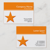 Kleurkop III - Sinaasappel (FD7D00) - Star Visitekaartje (Voorkant / Achterkant)