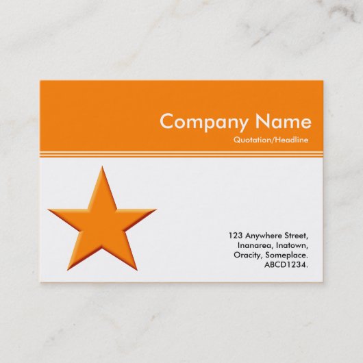 Kleurkop III - Sinaasappel (FD7D00) - Star Visitekaartje (Voorkant)