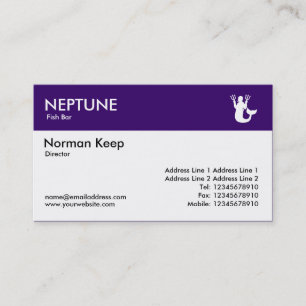 Kleurkoptekst - Diep Paars - Neptune Visitekaartje