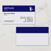 Kleurkoptekst - Donkerblauw - Neptune Visitekaartje (Voorkant / Achterkant)