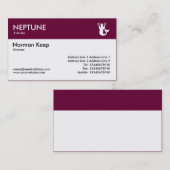 Kleurkoptekst - Donkere kritiek - Neptune Visitekaartje (Voorkant / Achterkant)