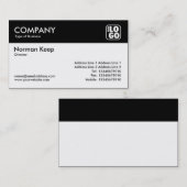 Kleurkoptekst (Logo) - Zwart-wit Visitekaartje (Voorkant / Achterkant)