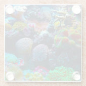 Kleurkoraal Glazen Onderzetter (Achterkant)