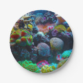 Kleurkoraal Papieren Bordje (Voorkant)