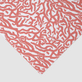 Kleurkoraalrif patroon Nautisch roze witte V2 Tissuepapier (Detail)