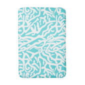 Kleurkoraalrif patroon Nautisch-wit blauw Badmat (Voorkant Verticaal)