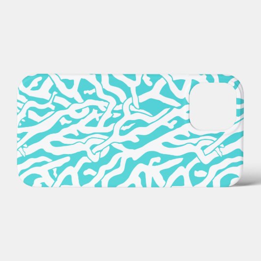 Kleurkoraalrif patroon Nautisch-wit blauw Case-Mate iPhone Case (Achterkant (horizontaal))
