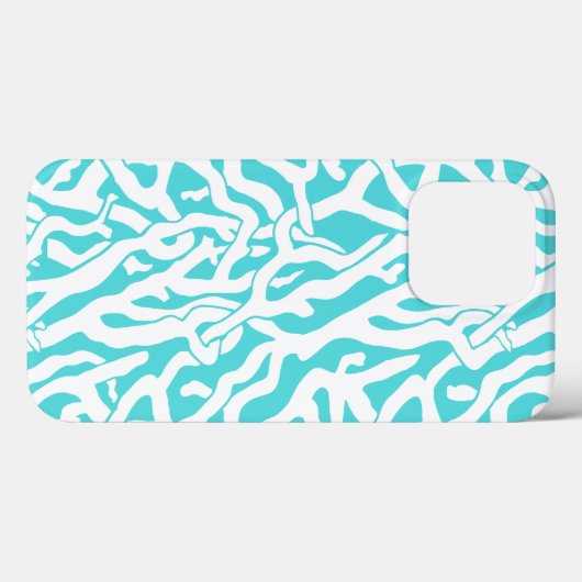 Kleurkoraalrif patroon Nautisch-wit blauw Case-Mate iPhone Case (Achterkant (horizontaal))