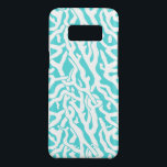 Kleurkoraalrif patroon Nautisch-wit blauw Case-Mate Samsung Galaxy S8 Hoesje<br><div class="desc">Deze oceaan/strandgeïnspireerde zeepatroon lijkt op een ingewikkeld geweven koraalrif in wit op een beachy - blauwe achtergrond. Het originele, elegante koraalrif ontwerp is gemaakt in een stencil blik. De kleur van blauw doet denken aan heldere, heldere tropische zeeen. Dit eenvoudige, moderne ontwerp is perfect voor een kust-/strandhuisthema. "Pas het aan"...</div>