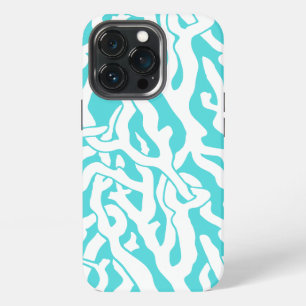 Kleurkoraalrif patroon Nautisch-wit blauw iPhone 13 Pro Hoesje