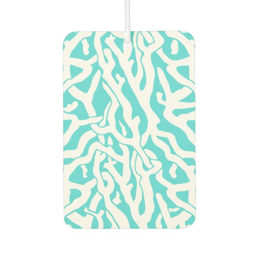 Kleurkoraalrif patroon Nautisch-wit blauw Luchtverfrisser (Voorkant)