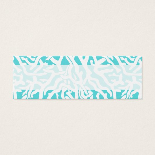 Kleurkoraalrif patroon Nautisch-wit blauw Mini Visitekaartjes (Voorkant)
