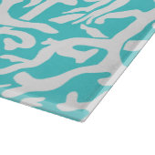 Kleurkoraalrif patroon Nautisch-wit blauw Snijplank (Hoek)