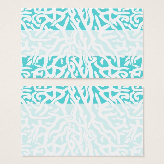 Kleurkoraalrif patroon Nautisch-wit blauw Visitekaartjes (Voorkant /achterkant)