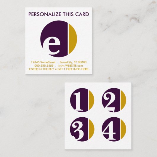 kleurkreukertintpunch klantenkaartje (Voorkant / Achterkant)