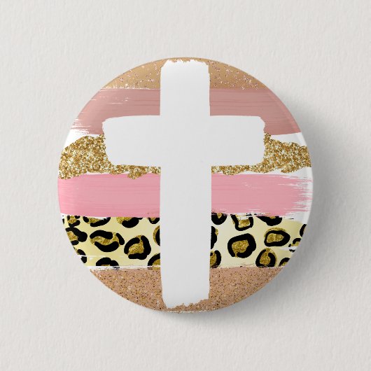 Kleurkruis Ronde Button 5,7 Cm (Voorkant)