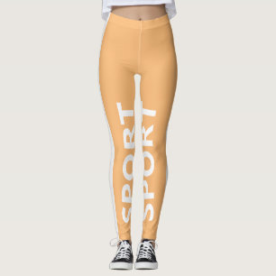 Kleurlicht Oranje Bichromatische verticale band Leggings