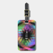 Kleurlicht regenboog bagagelabel (Voorkant verticaal)