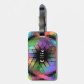 Kleurlicht regenboog bagagelabel (Achterkant verticaal)